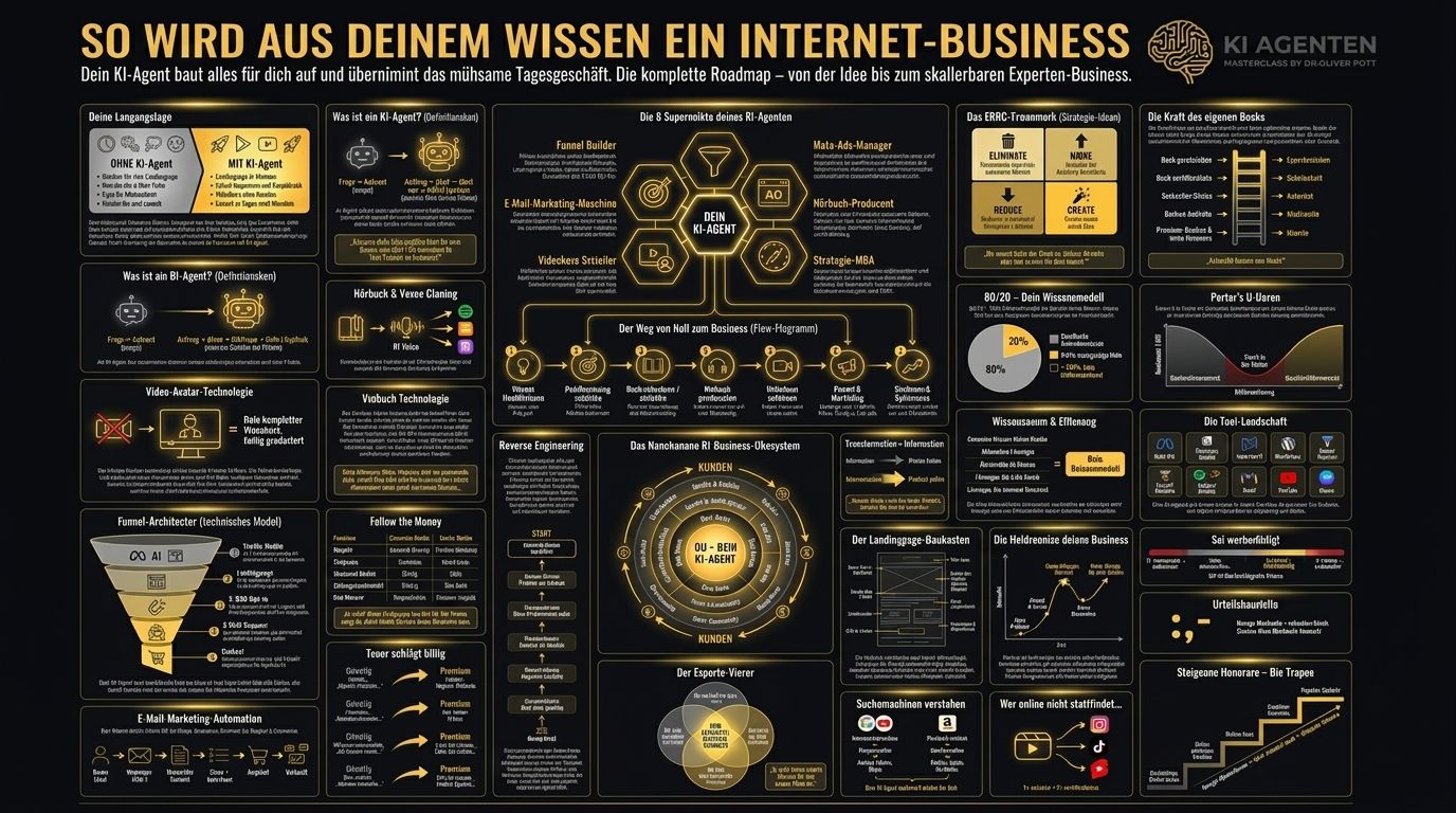 KI Agenten Megaposter: So wird aus deinem Wissen ein Internet-Business